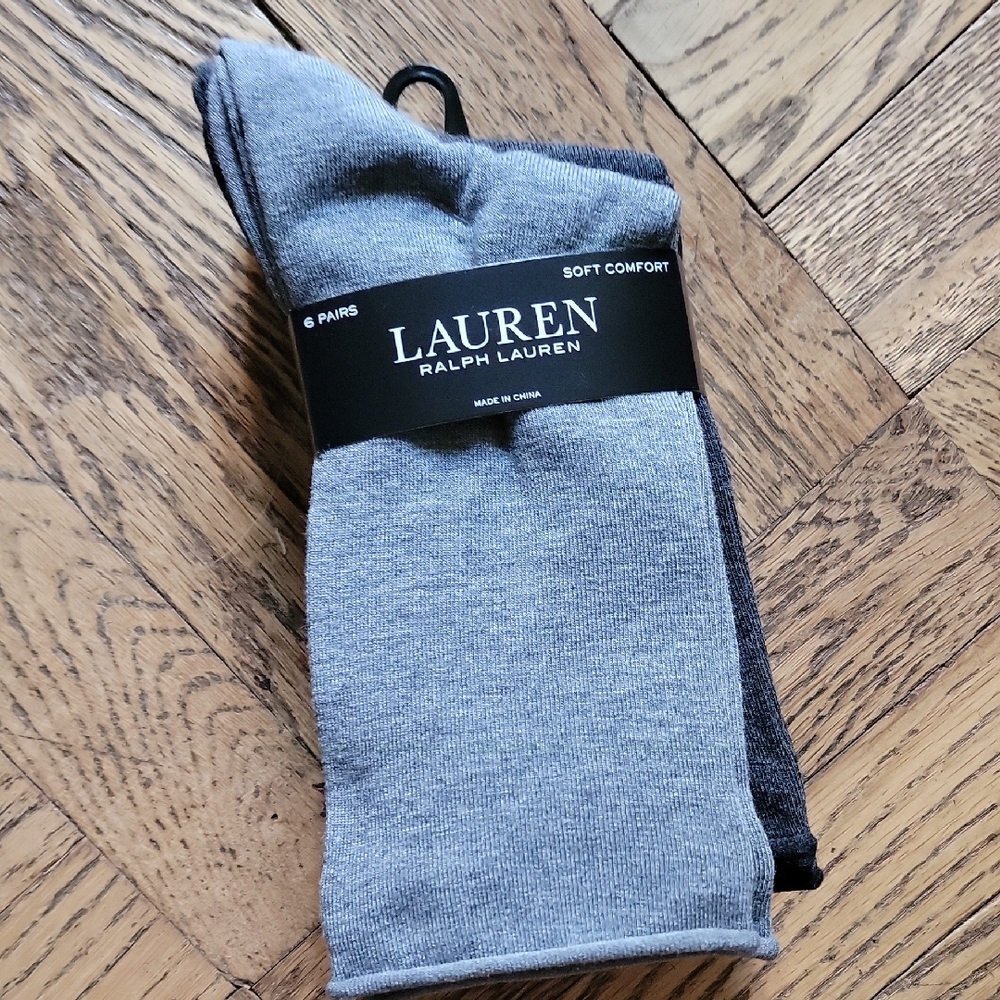 Lauren Ralph Lauren/6 Pack Roll-Top Trouser Socks
